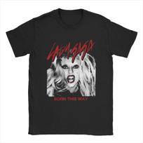 Lady Gaga Born This Way Black T-shirt M gray
