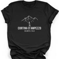 Cortina Dampezzo Dolomites Italy Tshirt Winter Sports 2026 Fan Tee Mountain Graphic Italy Shirt Italian Alps Souvenir Gift S blue