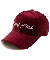 Wig Wide Property Corduroy Ball Cap - Burgundy Burgundy/Free black