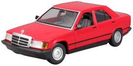 Bburago 190 E 1987 Red 1/24 Mercedes-Benz (Finished Model) black