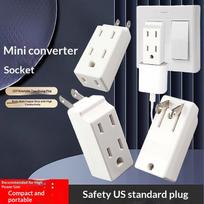US Standard Wall Plug Adapter 3 Outlet 125 Degree Rotatable Extender 1-4PCS for Apartment Office Travel Daily Use 1pcs white