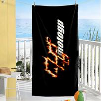 Motogp Flames Logo Beach Towel Super Soft Microfiber Quickdry Fabric Comfortable Lightweight 70cmx140cm(27x55inch)