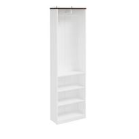 SoBuy Atvira Drabužių Spinta KSB02-W Balta 55x25x187cm Medinė