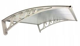 Stogelis virš durų Metal-gum, 150x80 cm, pilkas