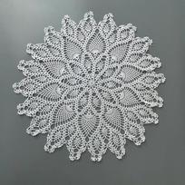 Rankų darbo nėrimo medvilninio siūlo apvalus staltiesė Europos Amerikos kaimo stiliaus lempos gaubtas tuščiavidurė staltiesė Skersmuo 60cm Diameter about 60cm white