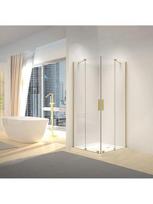Dušo Kabina Rea Montana Double 80X80 Brushed Gold 80X80X200Cm