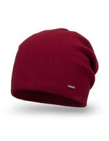 Vivisence Moterų kepurė Beanie, žiema, iš šiltų vilnos verpalų, klasikinis rudens, žiemos kepurė, jaukus, puikiai tinka, trys klostės ant nugaros, vidinis pamušalas, papildomas komfortas, vyno raudona, vienas dydis, Vienas dydis