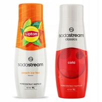 2x Lipton Ice Tea Peach Sodastream Syrup Concentrate + Cola