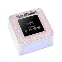 Nešiojama UV LED nagų lempa su jutikliniu ekranu, 21 LED karoliukas, 4 laikmačiai, rožinis deimantas, Nordhelios