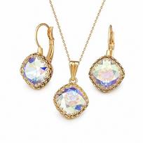 Papuošalų rinkinys moterims „Vintage IV (Aurora Borealis)“ su Swarovski® kristalais