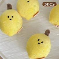 1/3Pcs Creative Cartoon Lemon Fruit Plush Toy Stuffed Soft Simulation Food Keychain Backpack Pendant Cartoon Toy Gift 3PCS beige