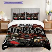 Slipknot Dark Metal Rebellion Three-piece set (1 * duvet cover + 2 * pillowcase, without core) 2D Flat Christmas birthday gift 135x200cm