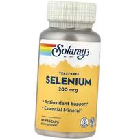 Selenium, Yeast-Free L-Selenomethionine, Yeast-Free Selenium 200, Solaray 90caps (36411102) 90vcaps