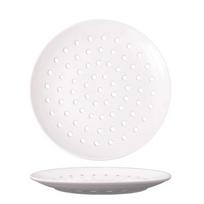 Round Ceramic Steaming Plate Microwave Oven Safe Fruit Drain Dish Practical Steamer Pan  Household 15cm balta