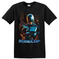 RoboCop T Shirt Futuristic Cyborg Police Officer Action Movie Graphic Art Tee L black
