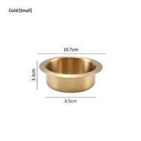Stainless Steel Copper Plated Recessed Cup Holder Rust Proof Anti Tipping Design For Car Sofa Table Seats Rv Modification