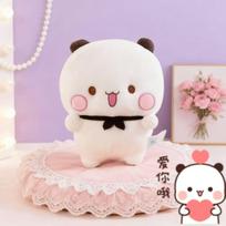 20cm Panda Bubu ir Yier pliušiniai žaislai, persirengimo lėlė, animacinis panda Bubu ir Dudu, įvairių stilių, su kepure, pliušiniai žaislai