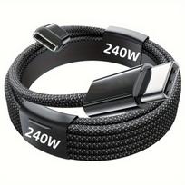 240W USB-C įkrovimo laidas,  Juoda