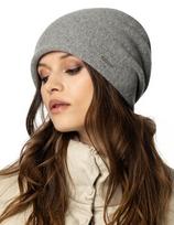 Vivisence Moterų kepurė Beanie, žiema, iš šiltų vilnos verpalų, klasikinis rudens, žiemos kepurė, jaukus, puikiai tinka, trys klostės ant nugaros, vidinis pamušalas, papildomas komfortas, šviesiai pilka, vienas dydis, Vienas dydis