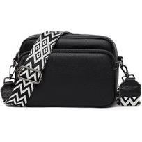 Juoda odinė Crossbody telefono krepšys moterims, modernus mažas krepšys per petį