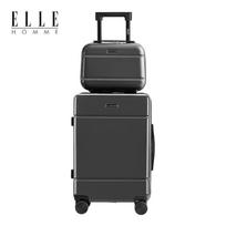 ELLE HOMME EH2007A Hardside Carry-On Luggage 20 inch gray