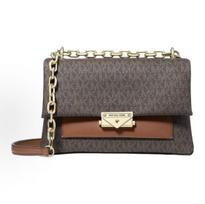 Michael Kors Cece Series Vintage Commute Lock Crossbody Bag Women Crossbody Bag Brown 35F2G0EF8B-200 Basic Set (Bag+Dust Bag) gray