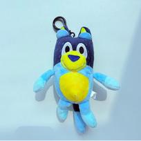 Bluey Family, Bingo And Friends Series Plush Pillows & Keychains | Cute Cartoon Charms For Phones And Bags, Stuffed Dolls (As shown-24802)- blue
