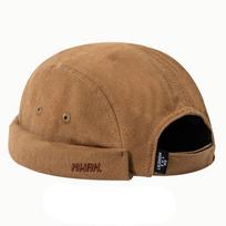 Letter Embroidery Docker Cap Without Visor Brimless Caps Solid Colors Retro Beanie Hat Adjustable Hip Hop Fashion Street brown