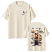 Britney Spears Oops I Did It Again Album Graphic T-shirt Men's Women Fashion Vintage Oversized Short Sleeve T Shirts Streetwear XL įvairiaspalvis
