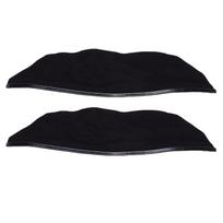 2PCS Welding Helmet Bib PU Leather Fireproof Cotton Split Welding Hood Neck Cover with Press Fit Seal Cotton+PVC
