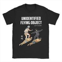 2026 summer Gintama Unidentified Flying Object Surfing Meme T-shirt Anime Harajuku Streetwear Oversized Tee Y2K Tops M
