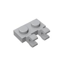 20pcs MOC Parts 60470 Plate Special 1 x 2 featuring Clips Horizontal Works With Blocks DO IT YOURSELF Construction Block Particle Kid Brain Toy Gift gray
