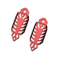 2pcs/lot Aluminium Motorcycle Front Fork Dust Damper Shocks Absorber Spring Cover Dust Safety Protection Accessories raudona