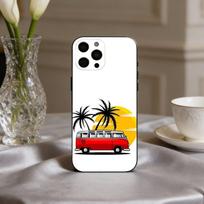 C-Combi Van Surf Art  Phone Case For iPhone 17,16,15,14,13,12,11 Plus,Pro Max,XS,Soft Silicone Black Cover iPhone13PRO white