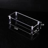 1-5 Tier Clear Acrylic Display Stand,Display Riser Shelf for Cupcake,Perfume Decoration and Organizer Amiibo Funko POP Figures black