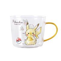 SHUNXIANG Pokémon 520ml Pikachu Water Cup High Borosilicate Glass Cute Cartoon Coffee Milk Mugs with Handle Home Juice Cup Gift 520ml