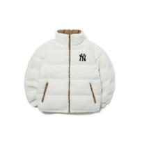 MLB New York Yankees Avies Vilnos Atvirkštinė Paminkštinta Pūkinė Striukė Žieminė Trumpa Unisex Striukė Balta 3ADJR0116-50CRS S white