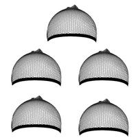 Black Mesh Net Wig Caps Liner Weaving Caps for Wigs Elastic Hair Net Close End Fishnet Wig Caps Average Size gray