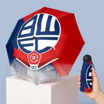 Bolton Wanderers FC Mini 5 Fold Pocket Umbrella Compact Lightweight Anti UV Rain Sun Protection Umbrella Portable Travel Umbrella