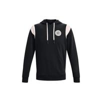 Under Armour Rival Logo Printed Drawstring Hooded Long Sleeve Sweatshirt Men sweatshirt Black 1373829-001 L black