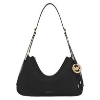Michael Kors MK Nolita Gold Metal Logo Saffiano Leather Shoulder Bag Medium Women shoulder bag black 30F5GY5M2L-BLACK Shopping Bag Set(Basic Set+Shopping Bag) gray