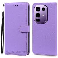 For Infinix Note 50 Case Infinix Note 50 Pro Case Wallet Leather Flip Cover For Infinix Note 50S 50X 50 Pro Plus 5G Phone Case Note 50-Note50Pro 4G šviesiai violetinė spalva