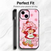Sweet Cute Cartoon S-Strawberry Shortcake Phone Case Phone Case Soft Packaging Lightweight For iPhone17 16 15 14 13ProMax iphone17promax gray