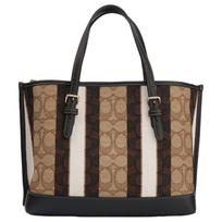 COACH Mollie Fabric With Leather Tote Bag, Shopping Bag, Shoulder Bag, Crossbody Bag, Handbag 25 Women's C4086-IMLOV One Size 1 black