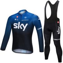 Mens Cycling Jersey Bib Shorts Set Lightweight Quick-Dry Mountain Road Bike Ride S blue