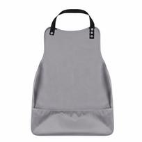 Food Catcher Bib Waterproof Adult Bib Reusable Easy Clean Elderly Mealtime Bib Stain Resistant Adjustable Feeding Bib Home Use gray