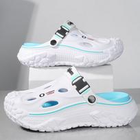 Summer Outdoor Beach Clogs For Men Eva Soft Breathable Casual Sandals Slippers Slides Water Garden Shoes Male Footwear 38-39 white