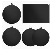 5PCS Black Silicone Induction Cooker Mat Compatible Cook Top Non Slip Pad  For Induction Cooktops