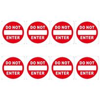 8Pcs Do Not Enter Sticker With Adhesive Backing No Entry Sign For Easy Installation On Private And Construction Sites 1 black