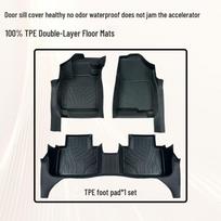 Eco-Friendly Odorless TPE Foot Mats & Door Sills for BYD Leopard Titanium 3, 5, 7 Standard Single Layer TPE Mat black